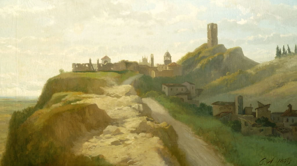 La posizione di Solferino dal lato del camposanto assaltato dai francesi - Palazzo delle Belle Arti, Roma